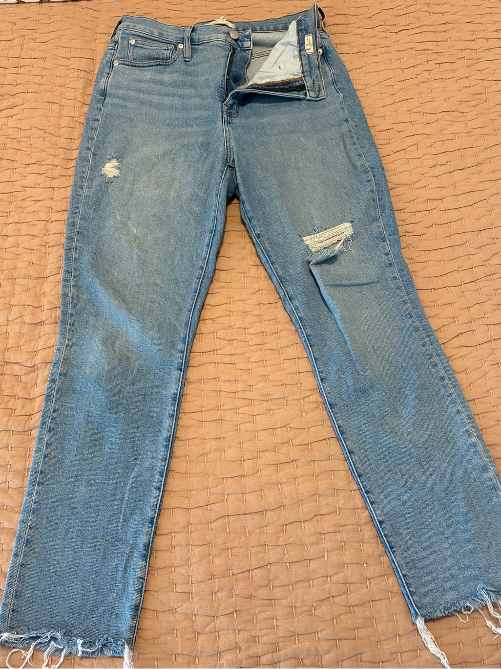 Madewell Perfect Vintage Distressed Straight-Leg Jeans